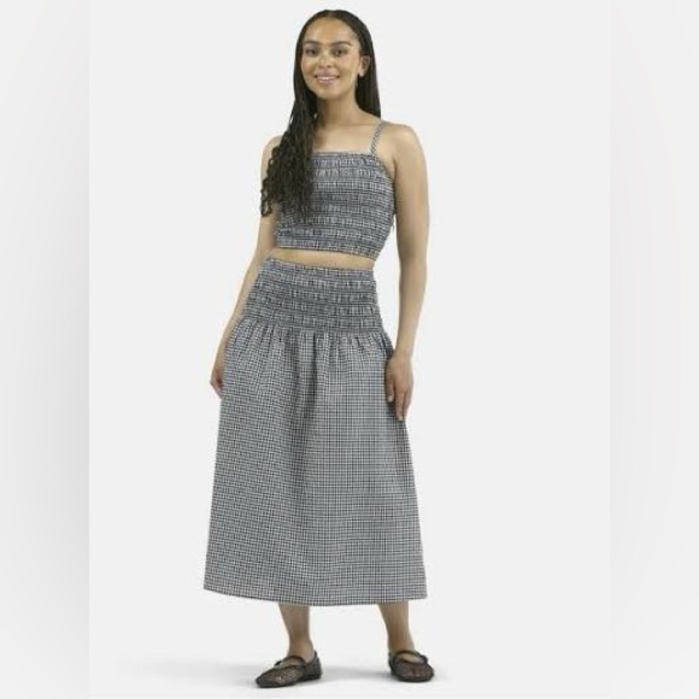 No Boundaries Smocked Cami Top and Maxi Skirt Set, 2-Piece